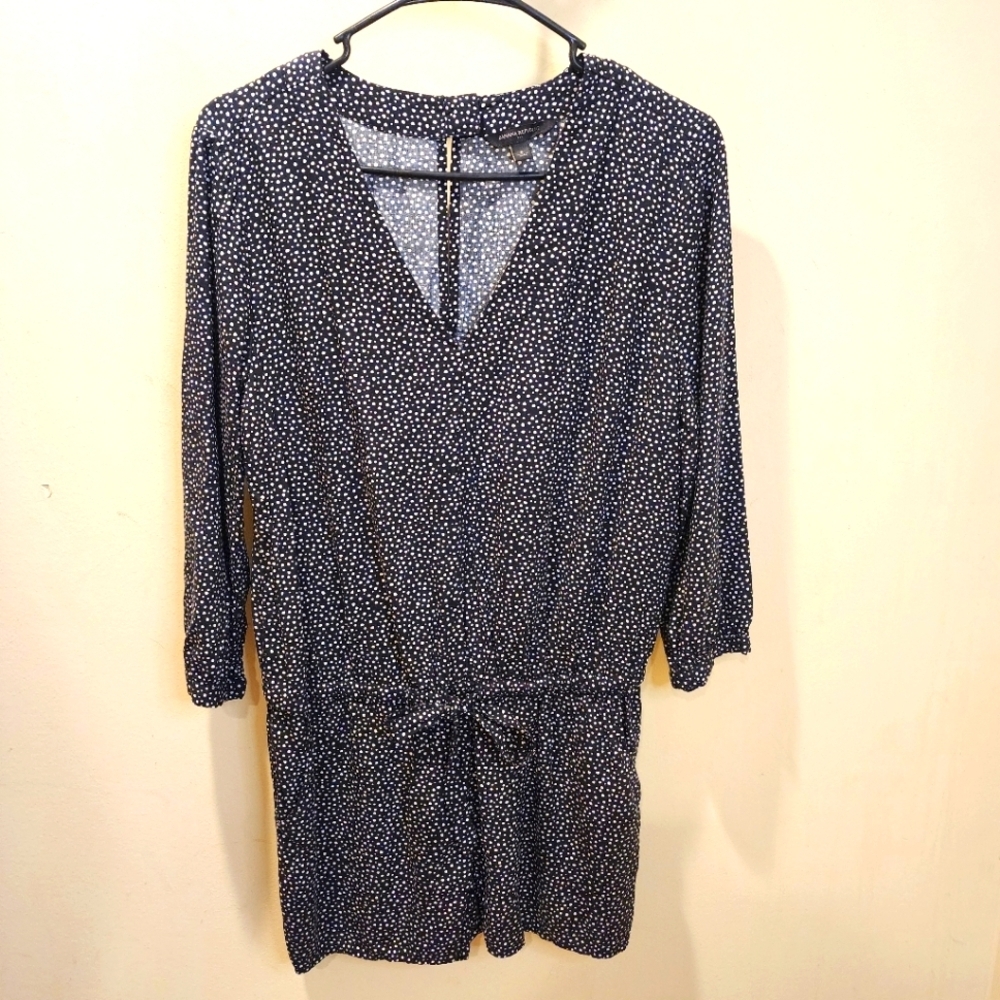 Banana Republic Chic Black Romper with White Dots Size S